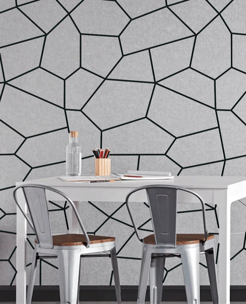 Modern Acoustic Wall Panels with Decorative Geometric Design