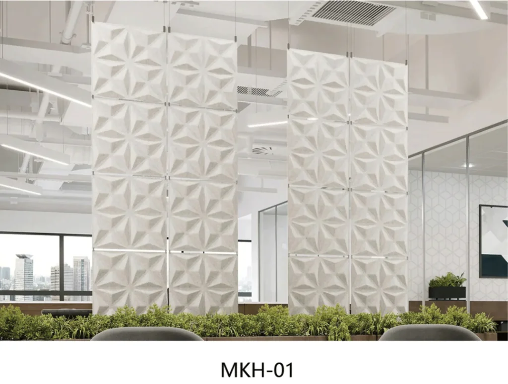 3D Heat-Pressed Modular Acoustic Panels